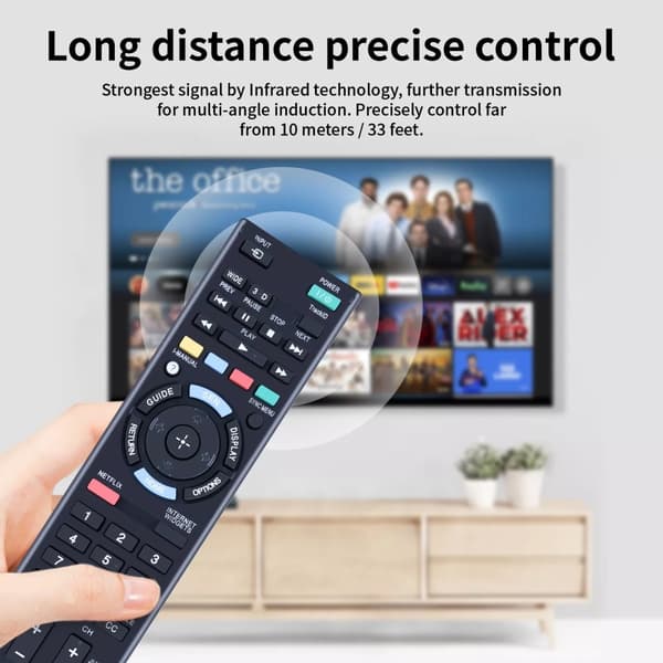 Fjärrkontroll Ersättning för RM-YD073 För Sony TV Svart