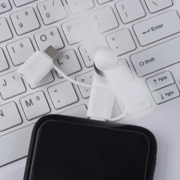 Ventilator Køleventilator Micro USB USB-C Lightning Mini Ventilator Bærbar Smartphone Laptop Black