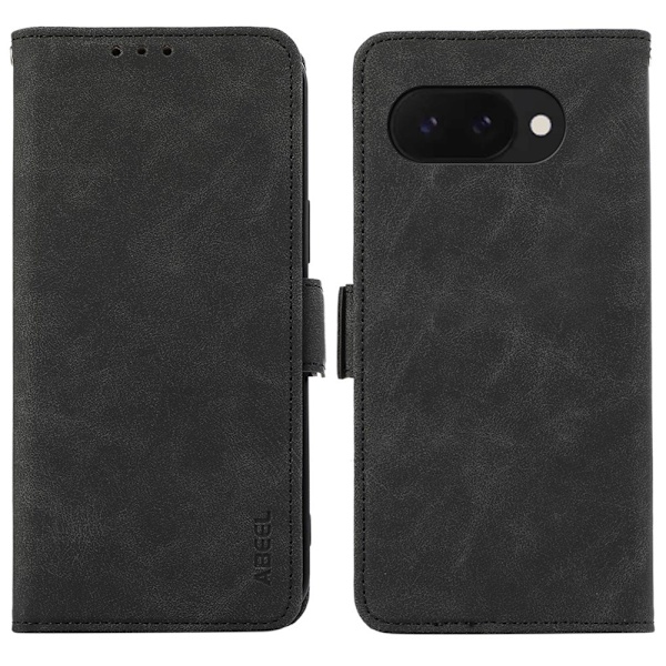 ABEEL for Google Pixel 9a Case Wallet Case Shell Phone Case RFID-esto Black