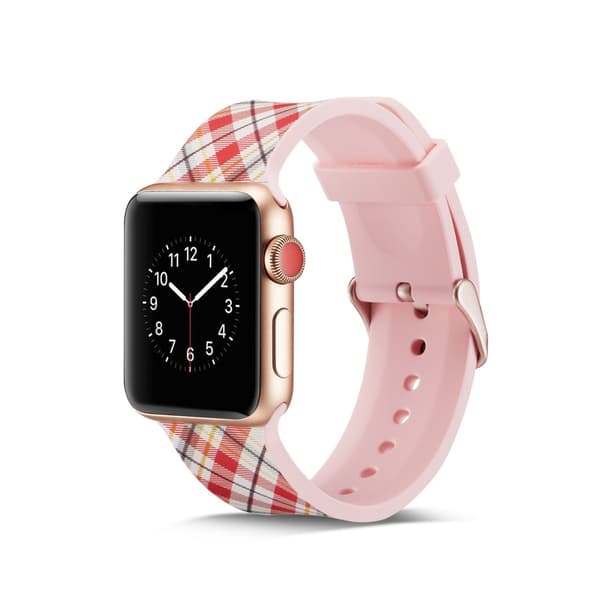Silicone klockrem för Apple Watch 4 44mm, 3/2/1 42mm - Lattices multifärg