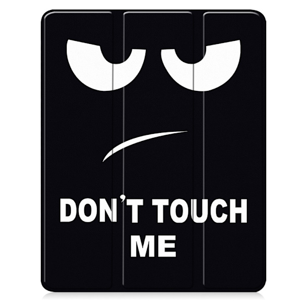 iPad Air 13 (2024) Kolminkertainen Teline Tabletin Suojakuori Kynäpidikkeellä - Don't Touch Black