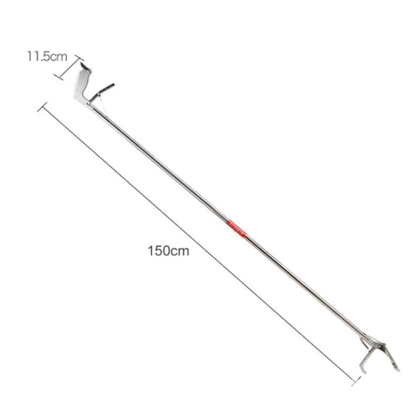Rustfrit stål slangetang krybdyrfanger med lås - 1,5 m Silver