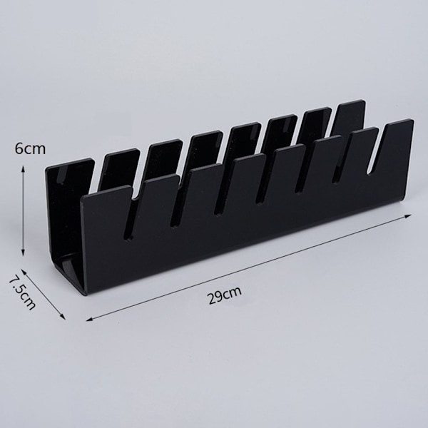 Rack opbevaring til 7 dele hatte og kasketter Display - Sort Black