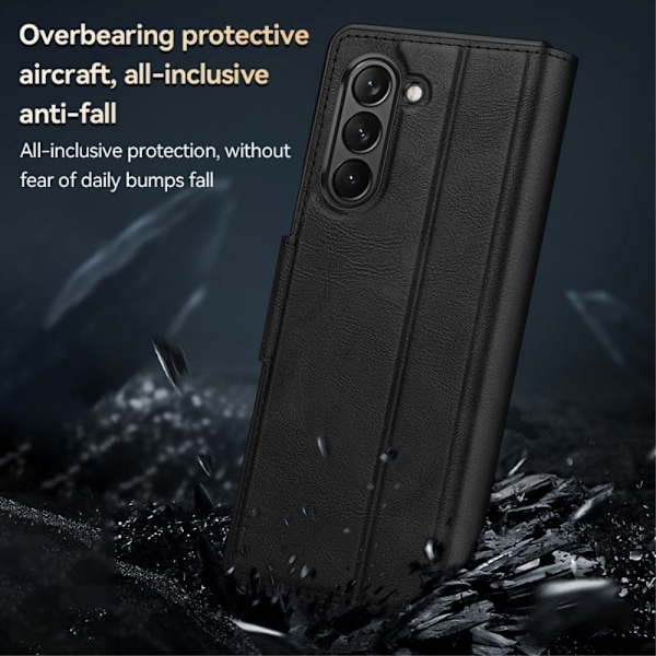 SULADA för Samsung Galaxy Z Fold6 5G Skal PU-läder Svart