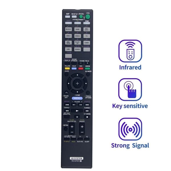 Fjärrkontroll Ersättning för RM-AAP061 För Sony DVD Svart