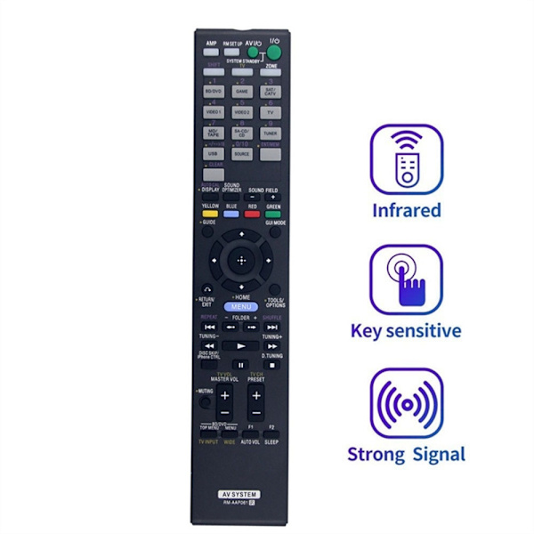 Fjernkontroll erstatning for RM-AAP061 For Sony DVD Black