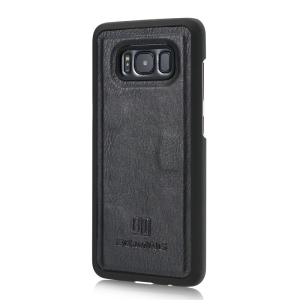 DG.MING Samsung Galaxy S8 Split Läder Plånboksfodral - Svart Black
