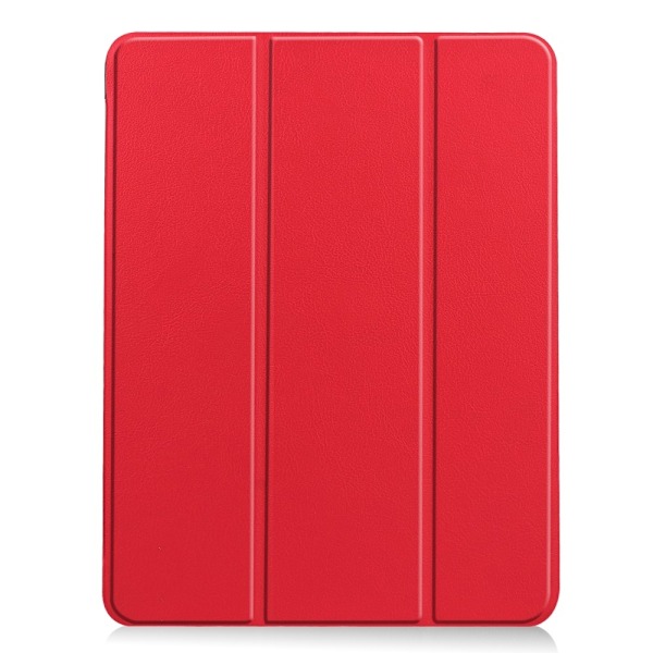 iPad Air 11 (2024) Kolminkertainen Teline Tabletin Suojakuori Kynäpidikkeellä Red