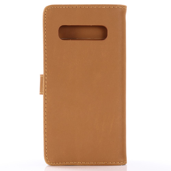 Samsung Galaxy S10+ Retro Plånboksfodral - Brun Brun