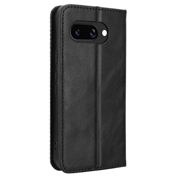 Til Google Pixel 9A Stand Phone Case Fuld Protection Pung Cover - Sort Black