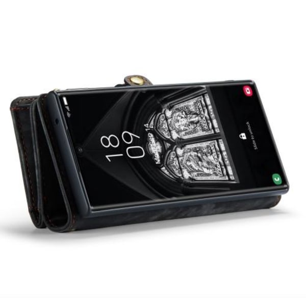 Samsung Galaxy S23 Ultra Caseme Retro plånboksfodral - Svart Svart
