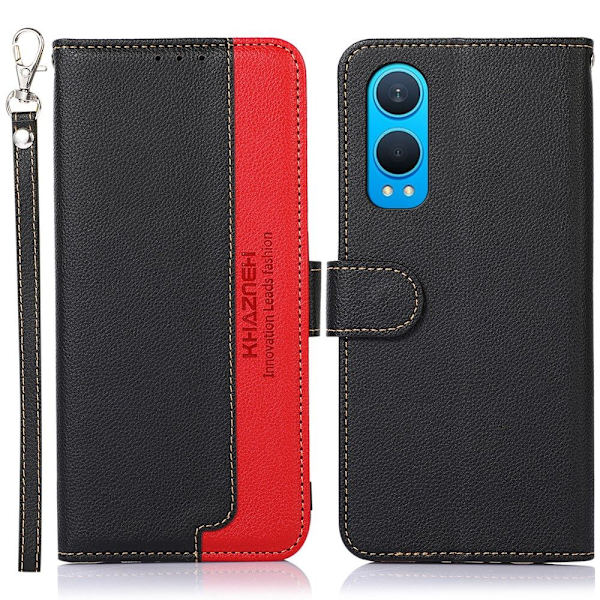 KHAZNEH OnePlus Nord CE4 Lite 5G Lompakkokotelo Nahkainen Flip Cover Black