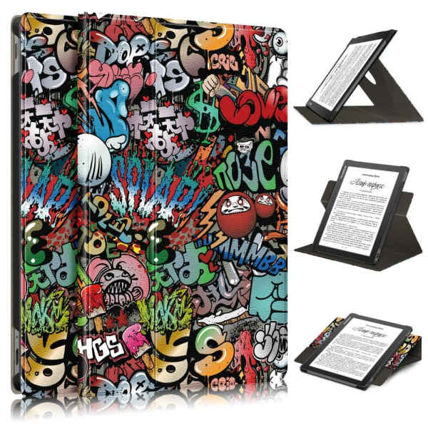 Lukutablettikotelo PocketBook InkPad Lite PB970:lle - Graffiti Blue