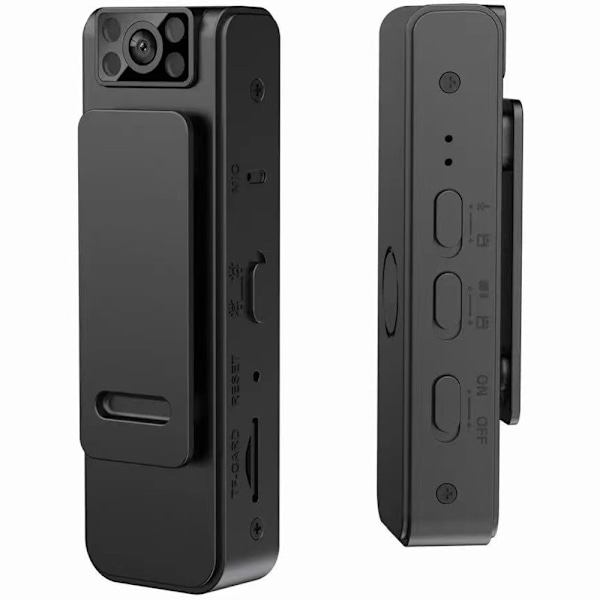 L8+ WiFi HD 1080P Mini Kamera Bakklipp Bodycam Stemme- og Lydinnspilling Black