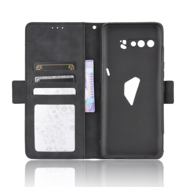 Lompakkotelineen käännettävä suojakotelo Asus ROG Phone 3: lle Black