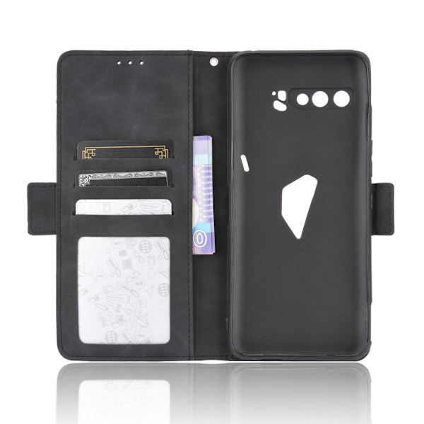 Wallet Stand Flip beskyttelsesetui til Asus ROG Phone 3 Black