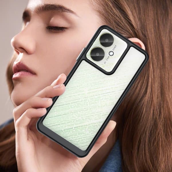 Til Xiaomi Redmi 13C Cover Cover Back Hybrid TPU+Acryl Black