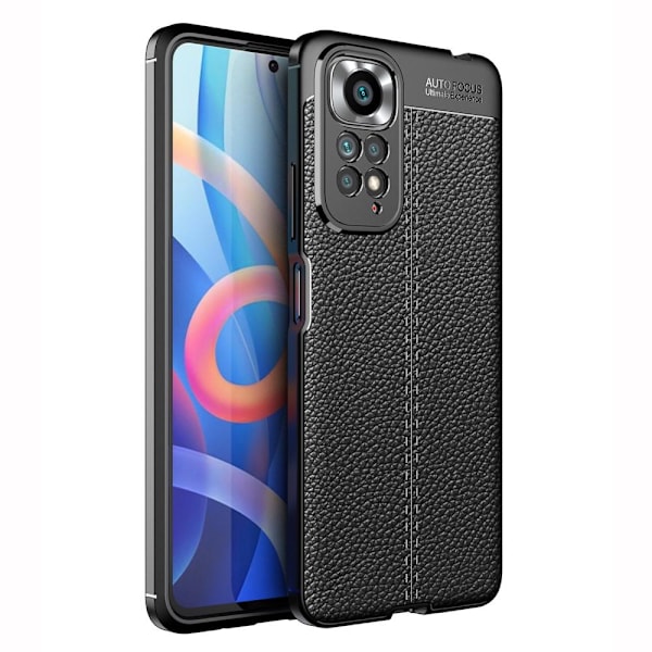 Xiaomi Redmi Note 11 / Note 11S TPU skal Litchi Texture - Svart Svart