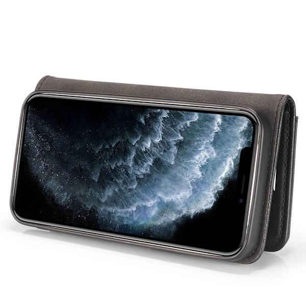 DG.MING For iPhone 13 Stylish Wallet Case - Black Black
