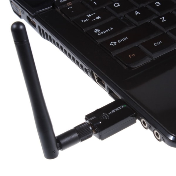 EDUP 2.4G/5G langaton WiFi 11AC kaksikaistainen 600Mbps USB-sovi Black