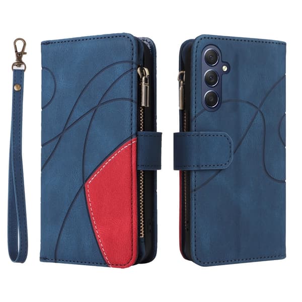 KT Multifunksjons Serie-5 For Samsung Galaxy A16 Telefonveske Blue