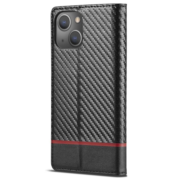 LC.IMEEKE Lompakkokotelo iPhone 15 Plus - Musta Black