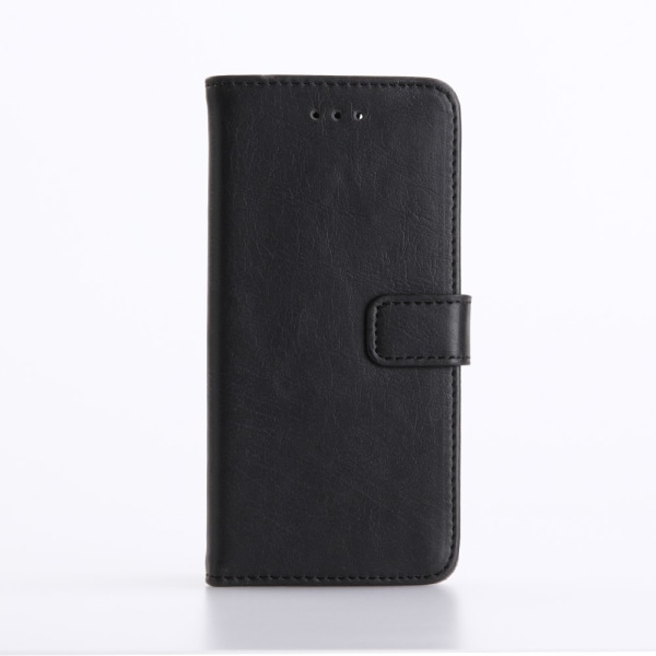 Retro Lærveske Stativ Skall Etui for iPhone 7 Plus Beige