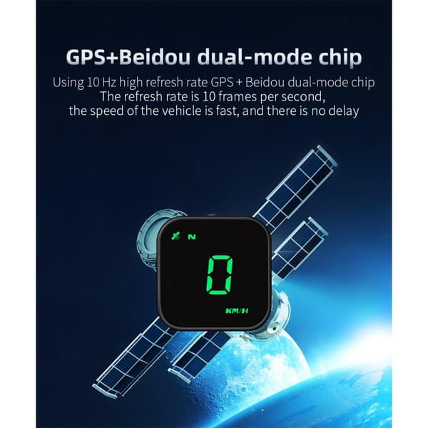 Head - Up Display HUD GPS Universal Multifunktionshastighedsmåler Black