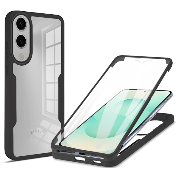 Til Samsung Galaxy S25 Edge Case PC+TPU Støddæmpende Mobiltelefon Bagside Black