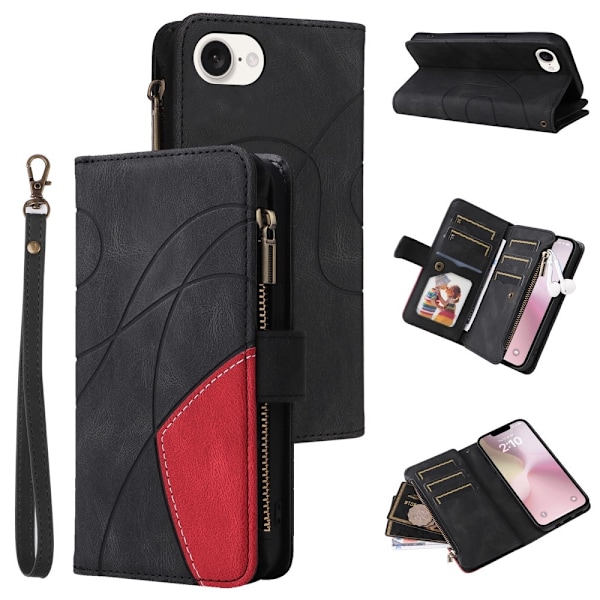 KT multifunktions-serie-5 til iPhone 17e / 16e telefonetui Black