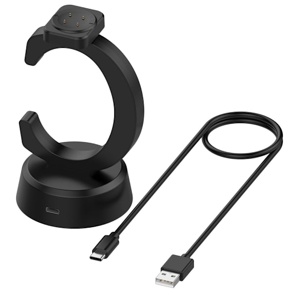 Til Google Pixel Watch 3 45/41mm Watch 2 Fitbit Ace LTE Oplader & Dock 1m kabel Black