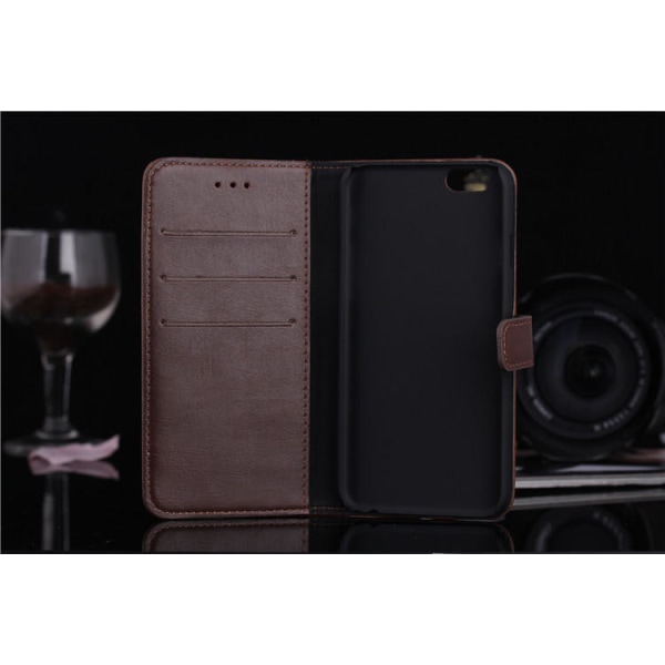 iPhone 6 / 6s Retro Plånboksfodral / Fodral - Mörkbrun Brun