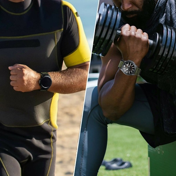 Rem Ersättningsband För Samsung Watch7 44mm 40mm Huawei Watch GT 3 42mm - Blå Blå