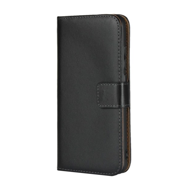 Split læder tegnebogstativ til mobiltelefon taske til Xiaomi Mi Black