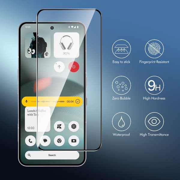 Till Nothing Phone 4a Pro / Nothing Phone 4a Skärmskydd 2 st Transparent