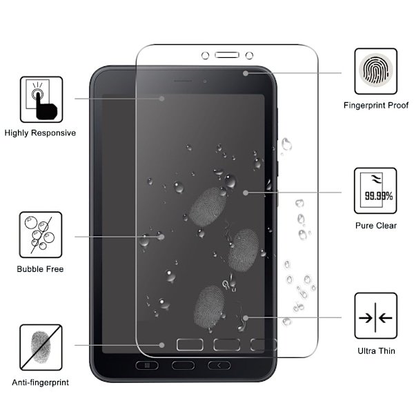 Samsung Galaxy Tab Active5 hærdet glas Skærmbeskytter Transparent