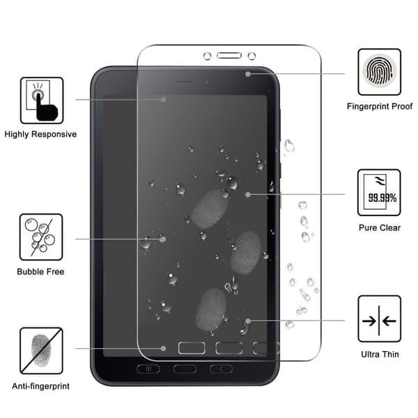 Samsung Galaxy Tab Active5 Herdet Glass Skjermbeskytter Transparent