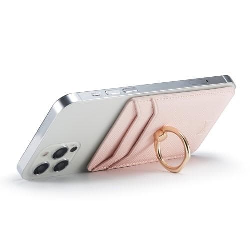 MUXMA Kortholder Ringstativ RFID Blokkerende Kredittkort - Rosa Pink