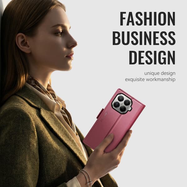 CASEME Til Xiaomi 17T Lommebokdeksel Red