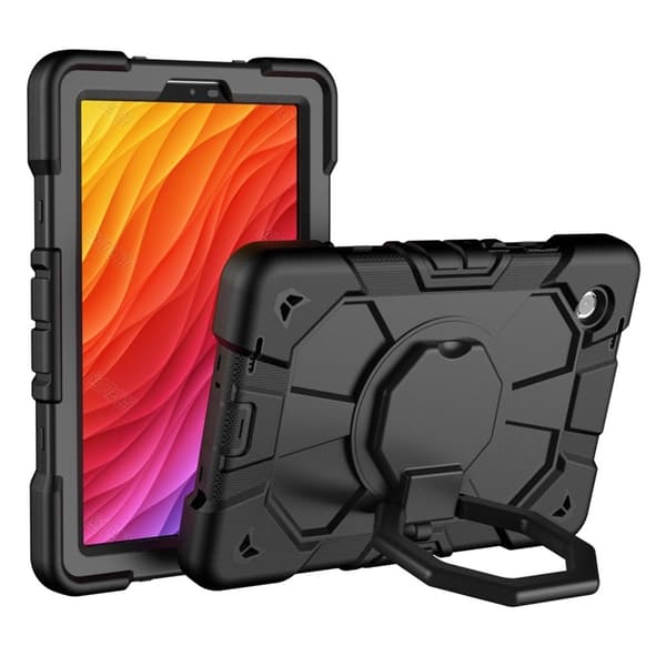 Til Samsung Galaxy Tab A11+ Kraftig rustningsveske Nettbrettveske Black Multicolor