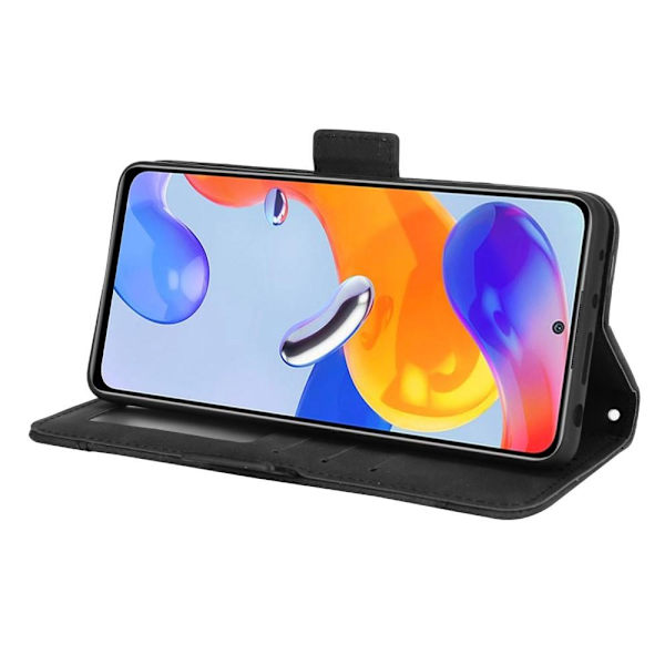 Til Xiaomi Redmi Note 11 ProMagnetisk flip-etui tegnebogsovertræk Black