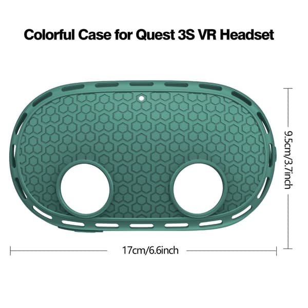 Til Meta Quest 3S beskyttende etui VR Headset Silikone Cover Green