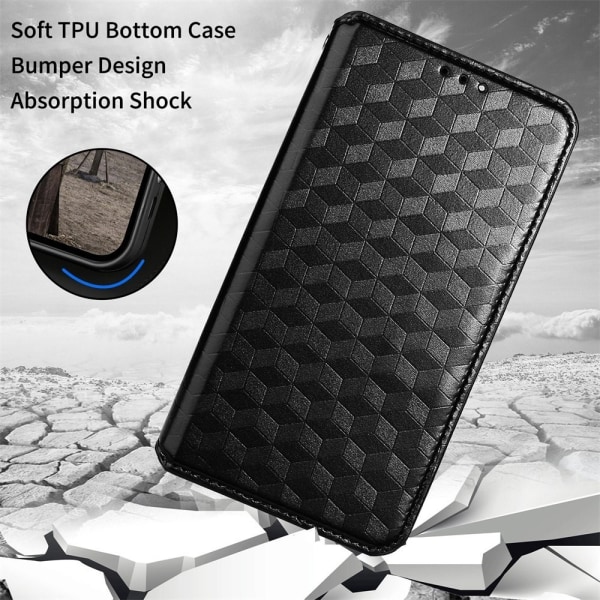 Til Motorola Edge 30 Fusion 5G Wallet Case Kortholder Case Black