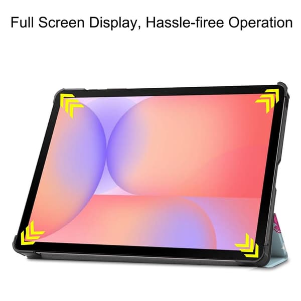 For Samsung Galaxy Tab S10 Lite / S10 FE / S9 FE Deksel med Mønster og Stativ - Pony Multicolor