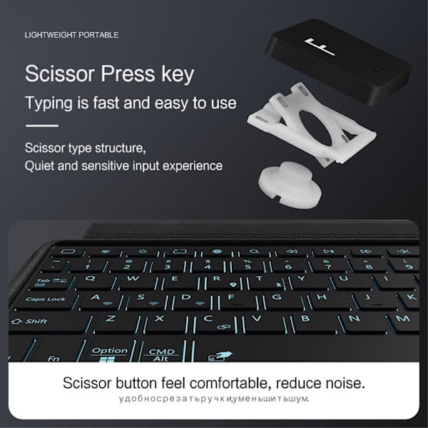 Etui med avtakbart Bluetooth-tastatur for Lenovo Tab M11 Black