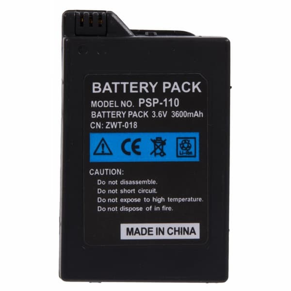 Batteri for Sony PSP-1000 3.6V 3600mAh Black