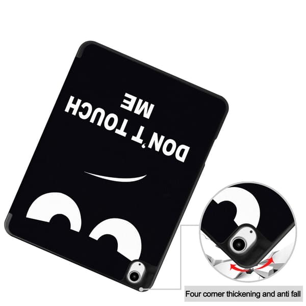 Till iPad Air 13 (2024) Slim fit tri - fold fodral Pennfack - Don't Touch Svart