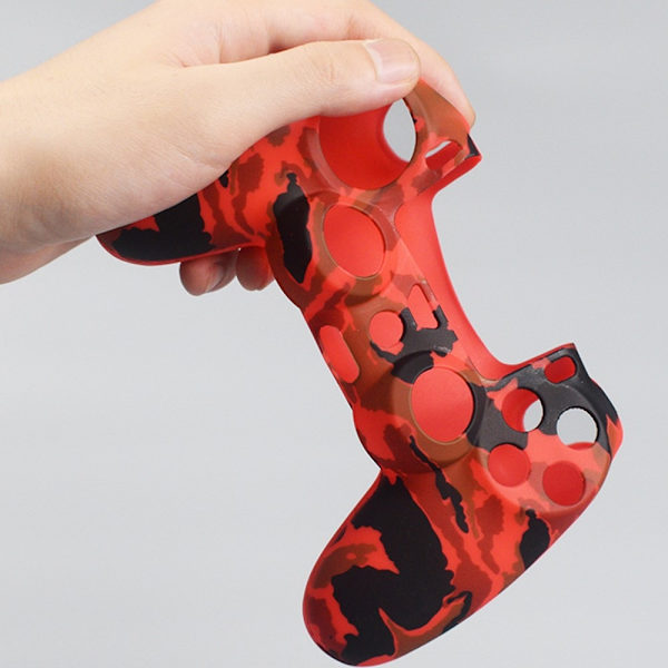 Suojakuori Sony PlayStation 4 Pro Slim PS4:lle liukastumista estävälle silikonikuorelle - Red Phoenix Feather Red