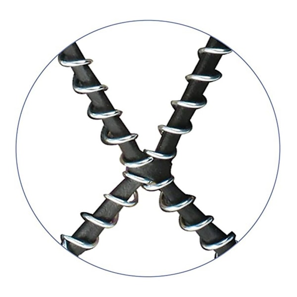1,2 mm stålsneller Bars Walk-dragklosser for isfiske/jakt - L Black
