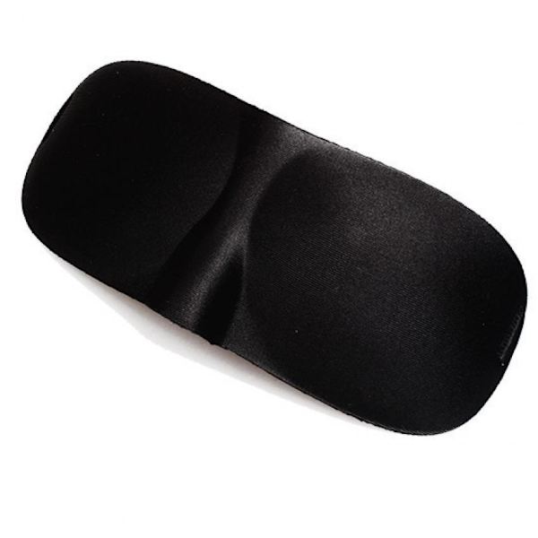 Sovmask 3D foam lyxig skön Musta Black